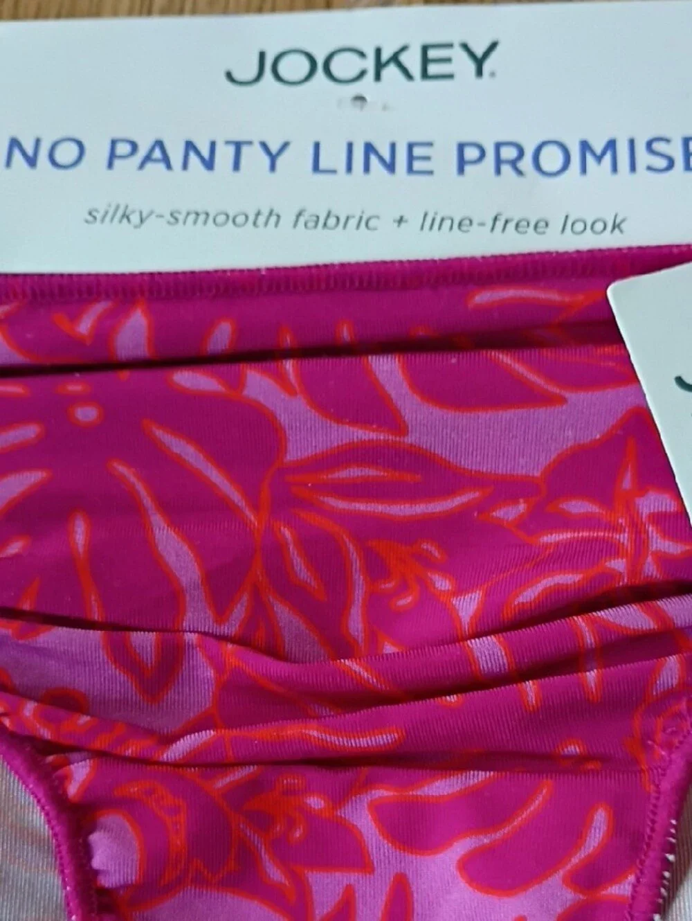 Jockey No Panty Line Promise Bikini 3-Pack - Hot Pink Floral & Nude